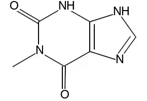 1-Methylxanthine structure, CAS 6136-37-4