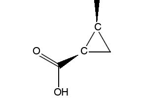 cis-2-Methylcyclopropanecarboxylic acid structure, CAS 6142-57-0