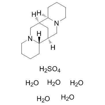 (-)-Sparteine sulfate pentahydrate structure, CAS 6160-12-9