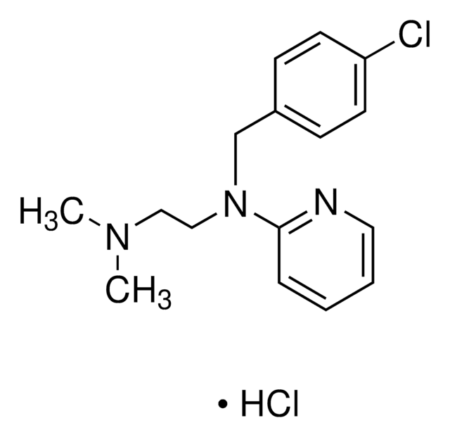 Chloropyramine hydrochloride structure, CAS 6170-42-9