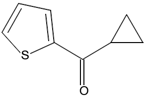 Cyclopropyl 2-thienyl ketone structure, CAS 6193-47-1