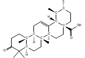 3-Oxours-12-en-28-oic acid structure, CAS 6246-46-4
