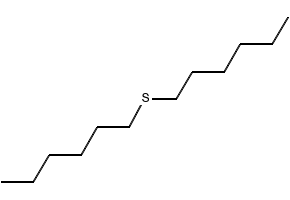 Dihexyl sulphide structure, CAS 6294-31-1