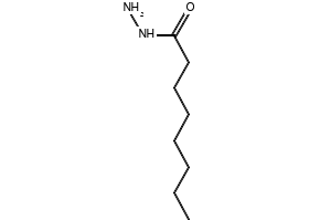 Octanoic hydrazide structure, CAS 6304-39-8