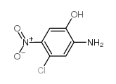 2-Amino-4-chloro-5-nitrophenol structure, CAS 6358-02-7