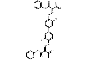 Pigment Yellow 12 structure, CAS 6358-85-6
