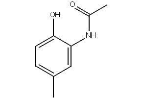 2-Acetamido-4-methylphenol structure, CAS 6375-17-3