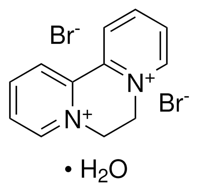 Diquat dibromide monohydrate structure, CAS 6385-62-2