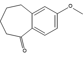 2-Methoxy-6,7,8,9-tetrahydrobenzocyclohepten-5-one structure, CAS 6500-65-8