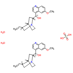Quinidine sulfate dihydrate structure, CAS 6591-63-5