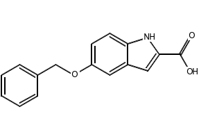 5-Benzyloxy-1H-indole-2-carboxylic acid structure, CAS 6640-09-1