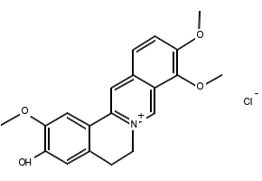 Jatrorrhizine hydrochloride structure, CAS 6681-15-8