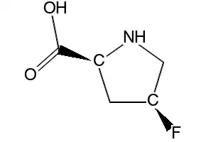 (2S,4S)-4-Fluoropyrrolidine-2-carboxylic acid structure, CAS 6745-32-0