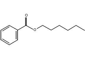 Hexyl benzoate structure, CAS 6789-88-4