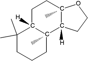 Ambroxane structure, CAS 6790-58-5