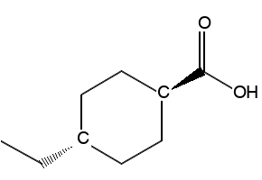 trans-4-Ethylcyclohexanecarboxylic acid structure, CAS 6833-47-2