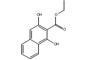 Ethyl 1,3-dihydroxynaphthalene-2-carboxylate structure, CAS 6843-89-6