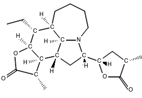 Tuberostemonine structure, CAS 6879-01-2