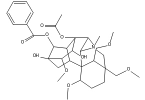 Hypaconitine structure, CAS 6900-87-4
