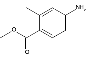 4-Amino-2-methylbenzoic acid methyl ester structure, CAS 6933-47-7