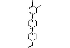 trans-4-(3,4-Difluorophenyl)-trans-4'-vinylbicyclohexane structure, CAS 142400-92-8