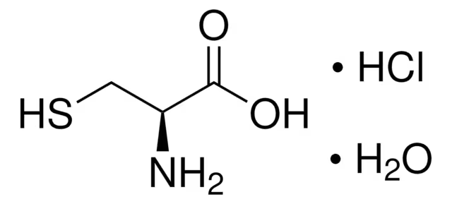 L-Cysteine hydrochloride monohydrate structure, CAS 7048-04-6
