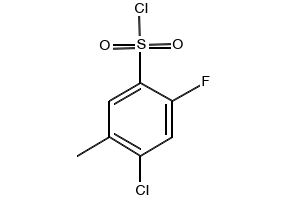 4-Fluoro-2-methylbenzenesulfonyl chloride structure, CAS 7079-48-3