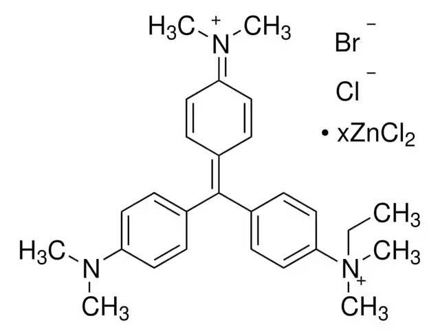 Methyl Green zinc chloride salt structure, CAS 7114-03-6