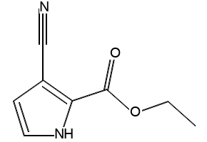 3-Cyano-1H-pyrrole-2-carboxylic acid ethyl ester structure, CAS 7126-44-5