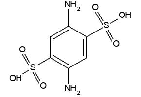 2,5-Diaminobenzene-1,4-disulphonic acid structure, CAS 7139-89-1