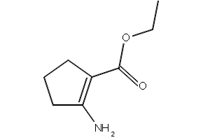 Ethyl 2-amino-1-cyclopentene-1-carboxylate structure, CAS 7149-18-0