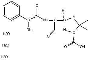 Ampicillin structure, CAS 7177-48-2