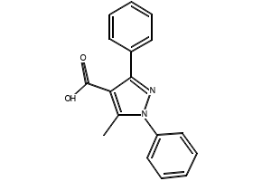 5-Methyl-1,3-diphenyl-1H-pyrazole-4-carboxylic acid ethyl ester structure, CAS 7189-04-0