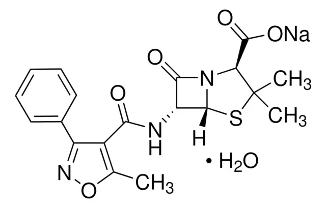 Oxacillin sodium monohydrate structure, CAS 7240-38-2