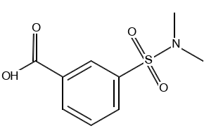 3-(Dimethylsulphamoyl)benzoic acid structure, CAS 7326-73-0