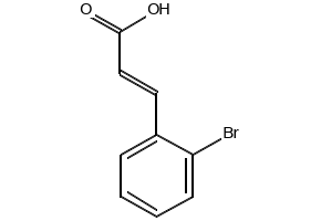 2-Bromocinnamic acid structure, CAS 7345-79-1