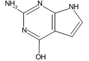 2-Amino-4-hydroxypyrrolo[2,3-d]pyrimidine structure, CAS 7355-55-7