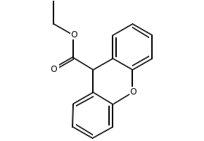 Ethyl 9H-xanthene-9-carboxylate structure, CAS 7401-03-8