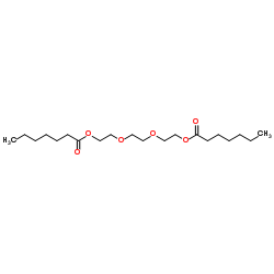 Triethylene glycol bisheptanoate structure, CAS 7434-40-4