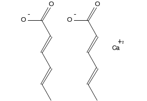 Calcium sorbate structure, CAS 7492-55-9