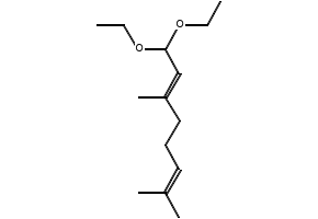 1,1-Diethoxy-3,7-dimethylocta-2,6-diene structure, CAS 7492-66-2