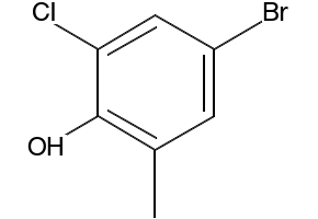 4-Bromo-2-chloro-6-methylphenol structure, CAS 7530-27-0