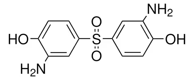 3,3'-Diamino-4,4'-dihydroxydiphenyl sulfone structure, CAS 7545-50-8