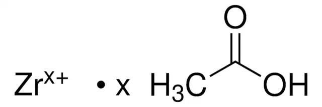 Zirconium acetate structure, CAS 7585-20-8