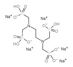 Ethylenediamine tetra(methylenephosphonic acid) pentasodium salt structure, CAS 7651-99-2