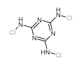Trichloromelamine structure, CAS 7673-09-8