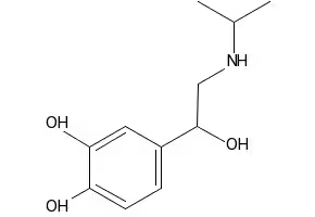 Isoproterenol structure, CAS 7683-59-2