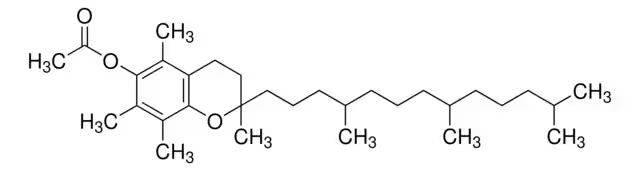 Tocopheryl acetate structure, CAS 7695-91-2