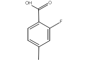 2-Fluoro-4-methylbenzoic acid structure, CAS 7697-23-6