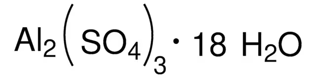 Aluminium sulfate octadecahydrate structure, CAS 7784-31-8